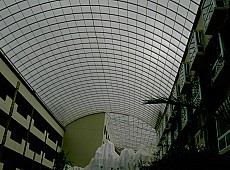 2003年,云南香格里拉市,天界神川酒店采光顶 ，PTS 10mm 透明,3000平方米