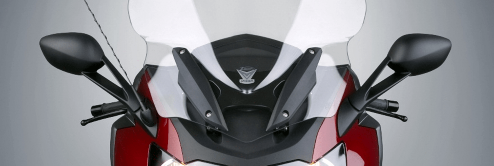 Motorcycle front glazing