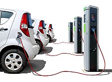 Elektroautos Flotte an Stromtankstelle - Electric Cars Charging
